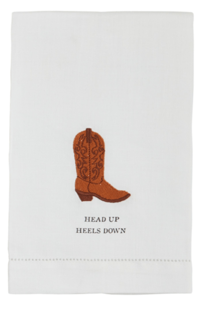 Cowboy Boot Embroidered Towels - 3 Styles