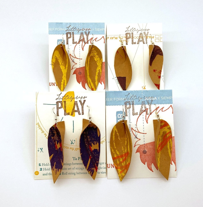 Upcycled Paper Earrings