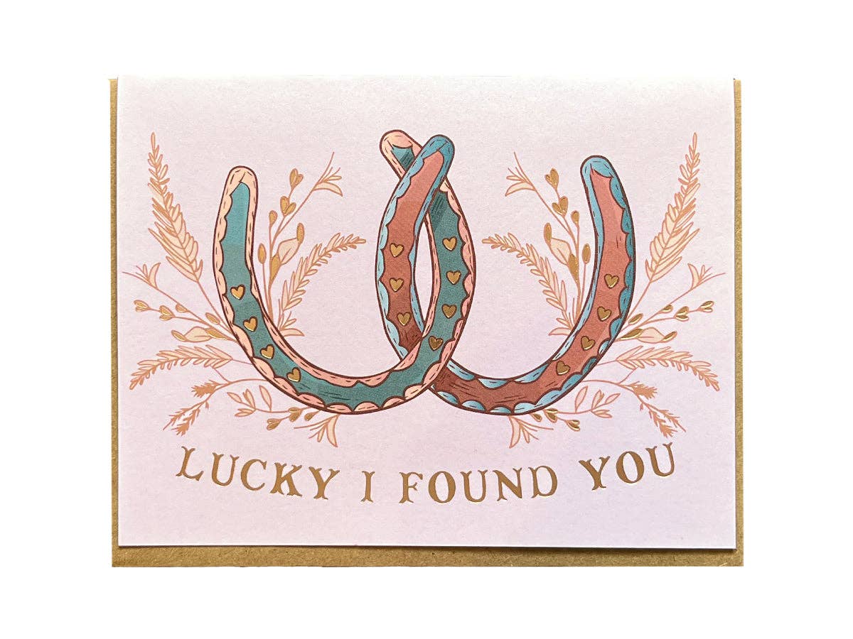 Lucky Us Horseshoes Card