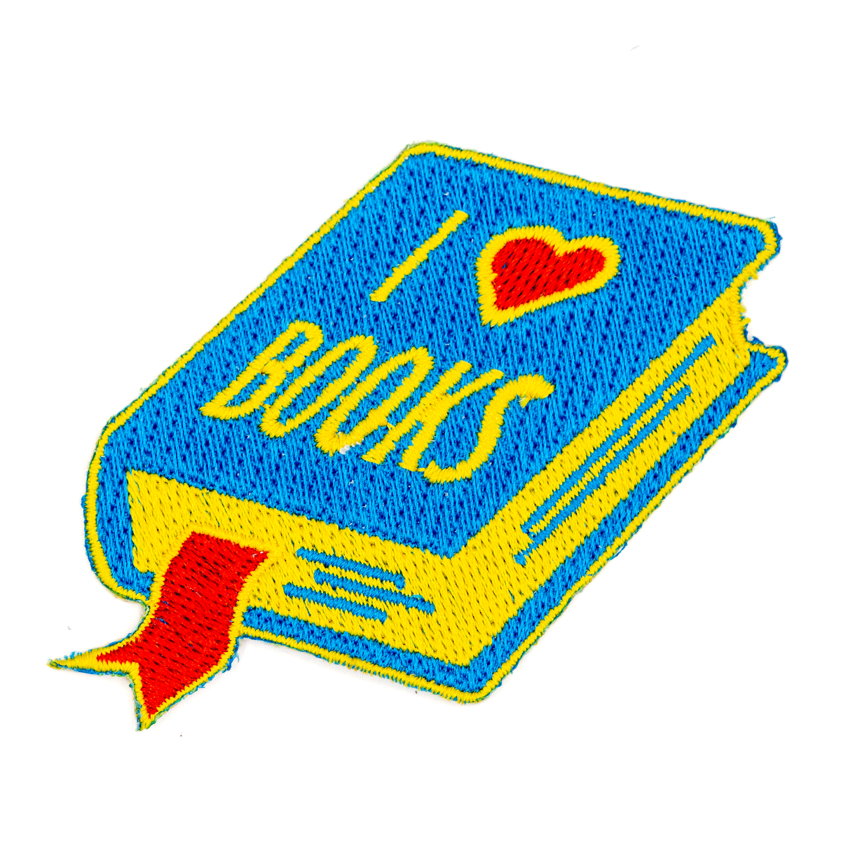 "I Heart Books" Embroidered Iron-On Patch