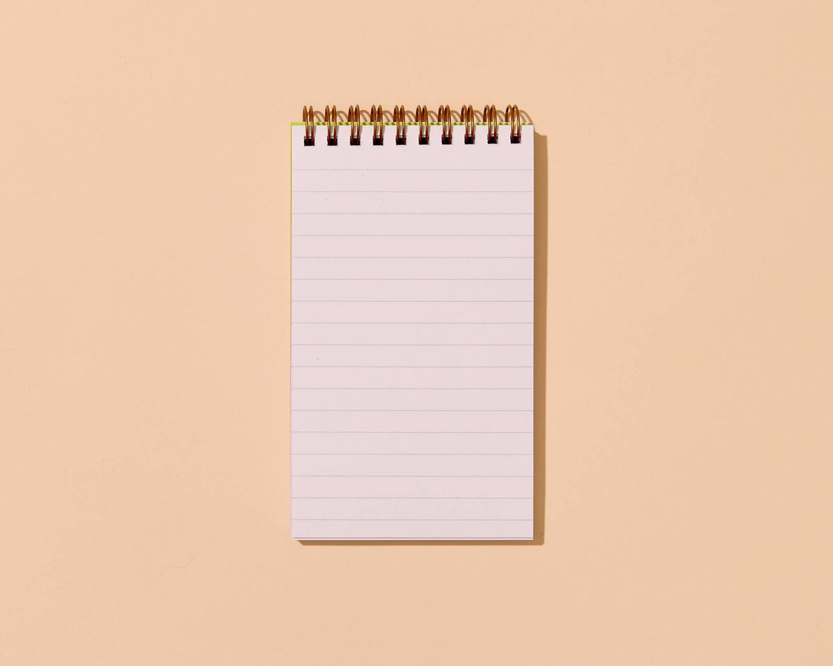 Letterpress Small Spiral Notebook—Cross Stitch Rose