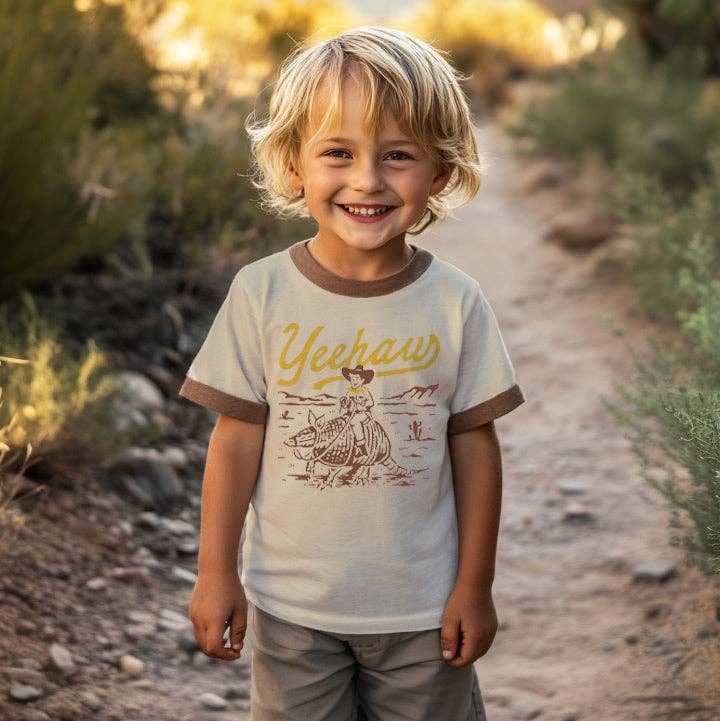 Yeehaw (Youth) | Vintage Ringer T-shirt