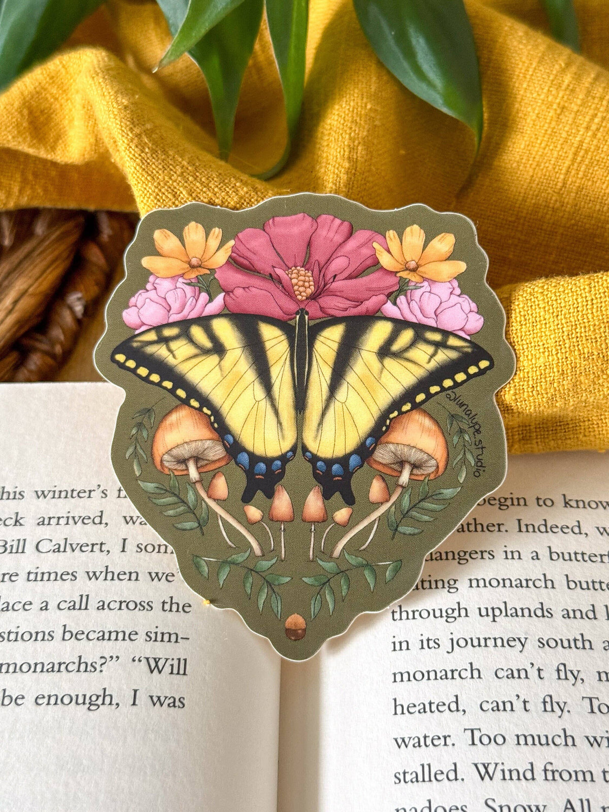 Yellow Eastern Tiger Swallowtail Vinyl Sticker