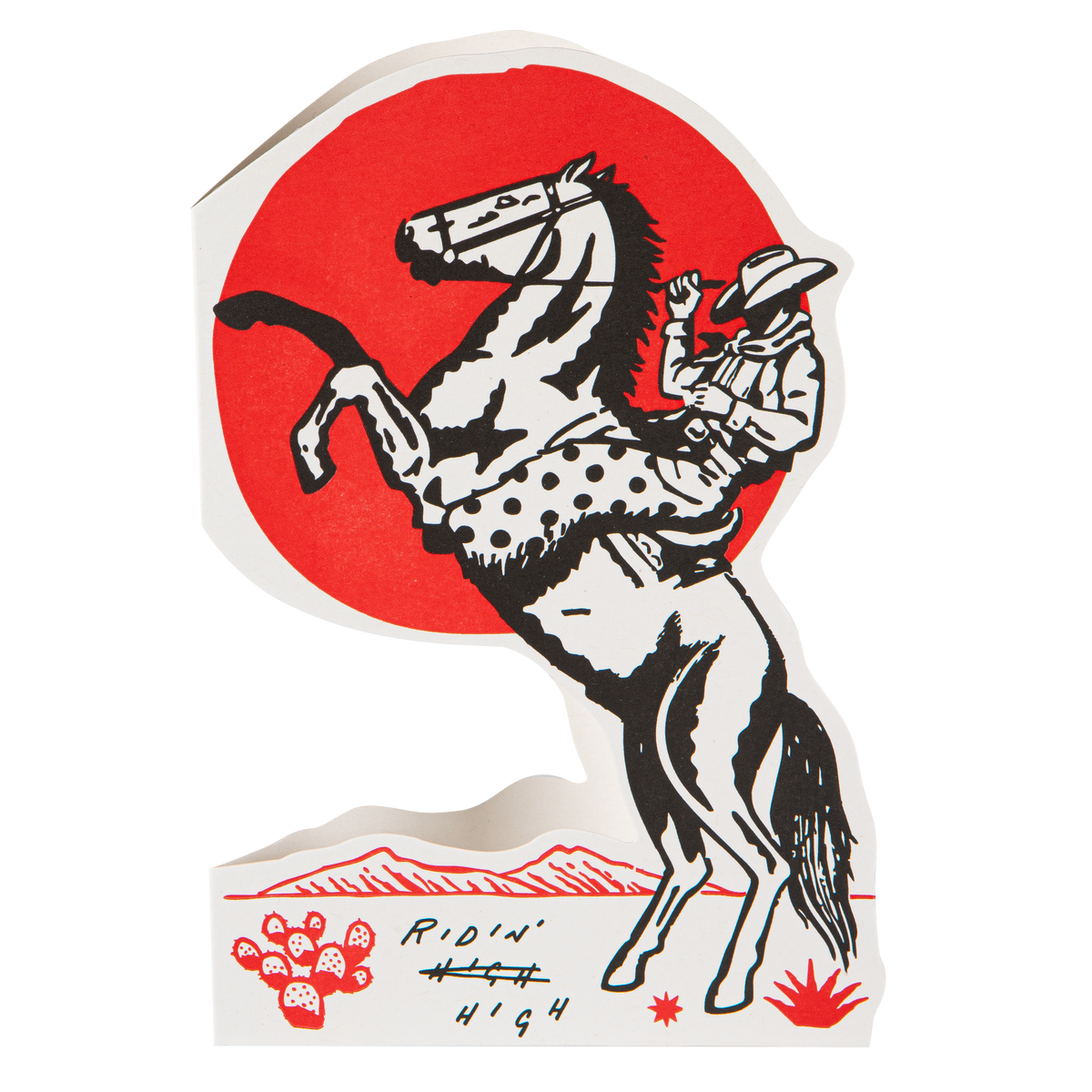 Ridin' High Cowboy | Cut-Out - Greeting Card