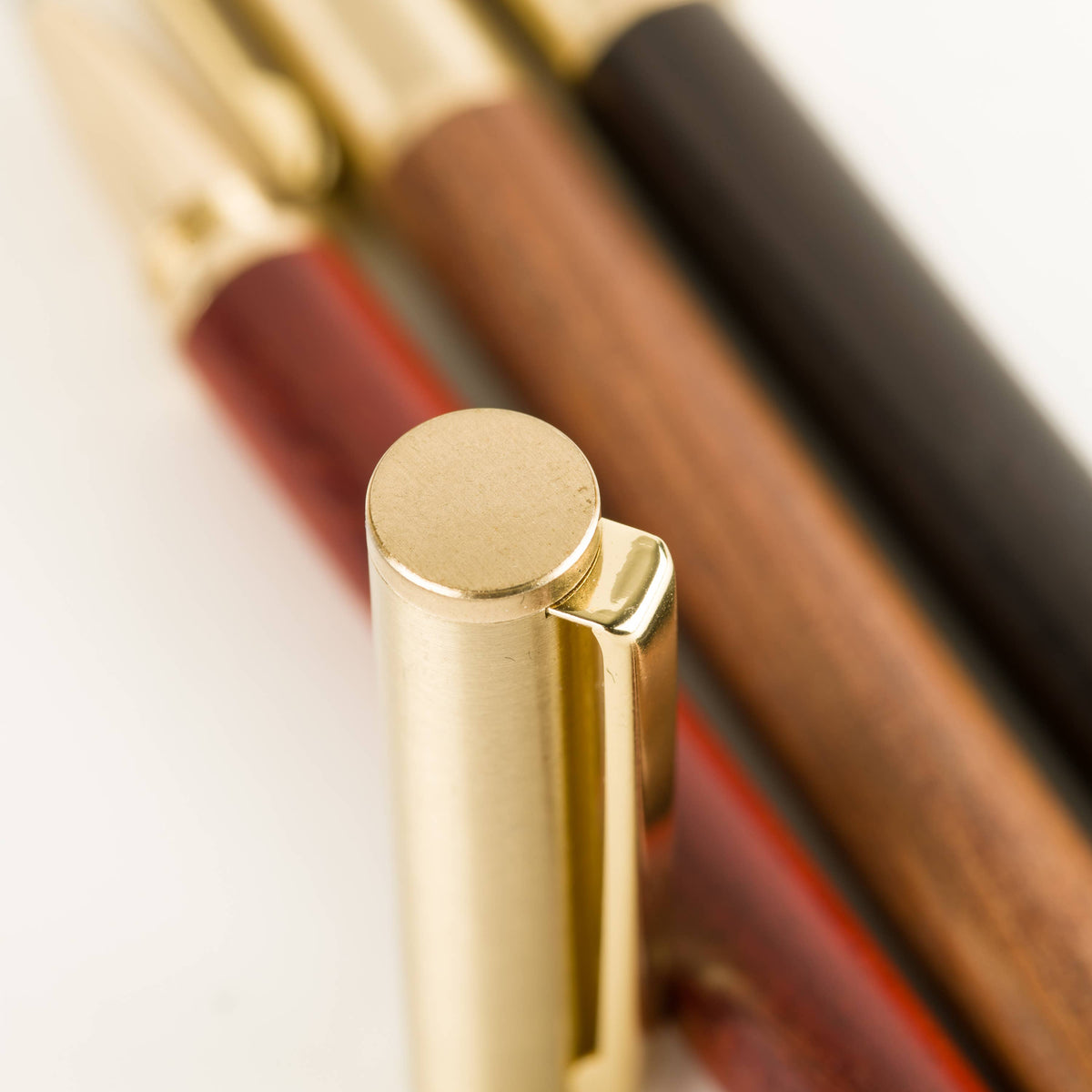 Wood Gel Pen - Brushed brass pen with wood and gel pen - 3 Colors