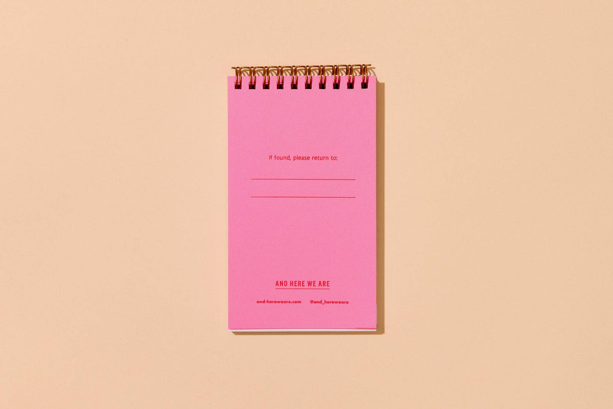 Letterpress Small Spiral Notebook—Goldfish Cracker