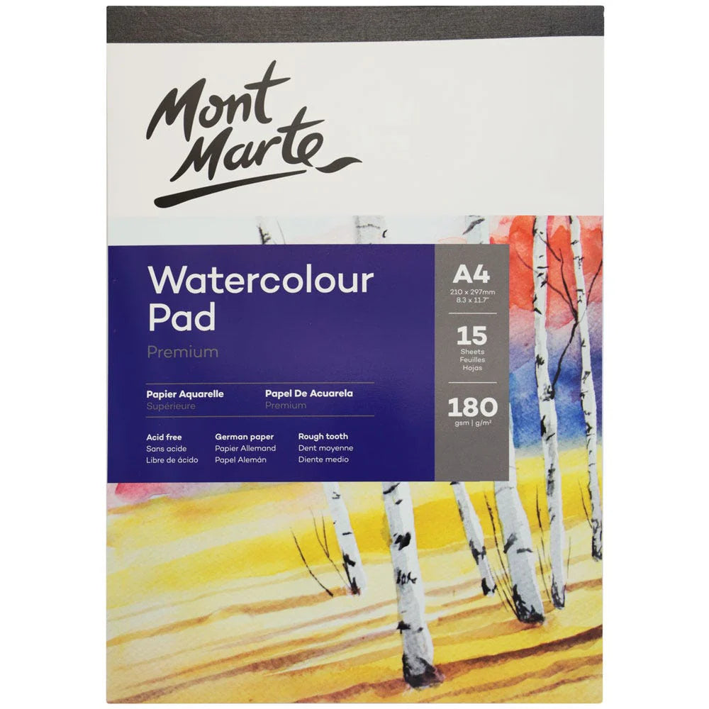 Watercolour Pad German Paper Premium A4 180gsm 15 Sheet – Letterpress PLAY
