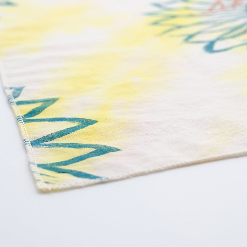 Upclose Sunflower Hankie-  Austin, Texas Gift Shop - Letterpress printed and handmade with love