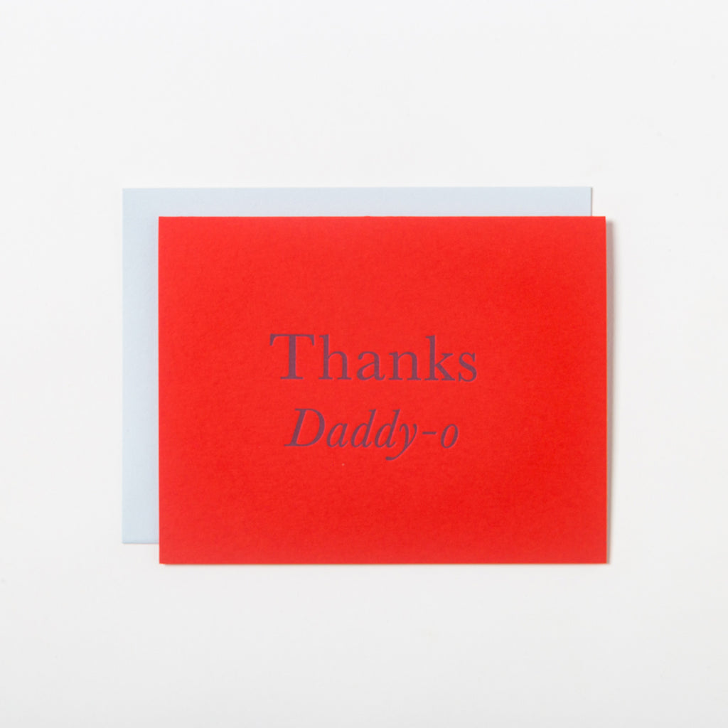Thank you Gratitude 5 card set- Thanks Daddy-o - Austin, Texas Gift Shop - Letterpress printed