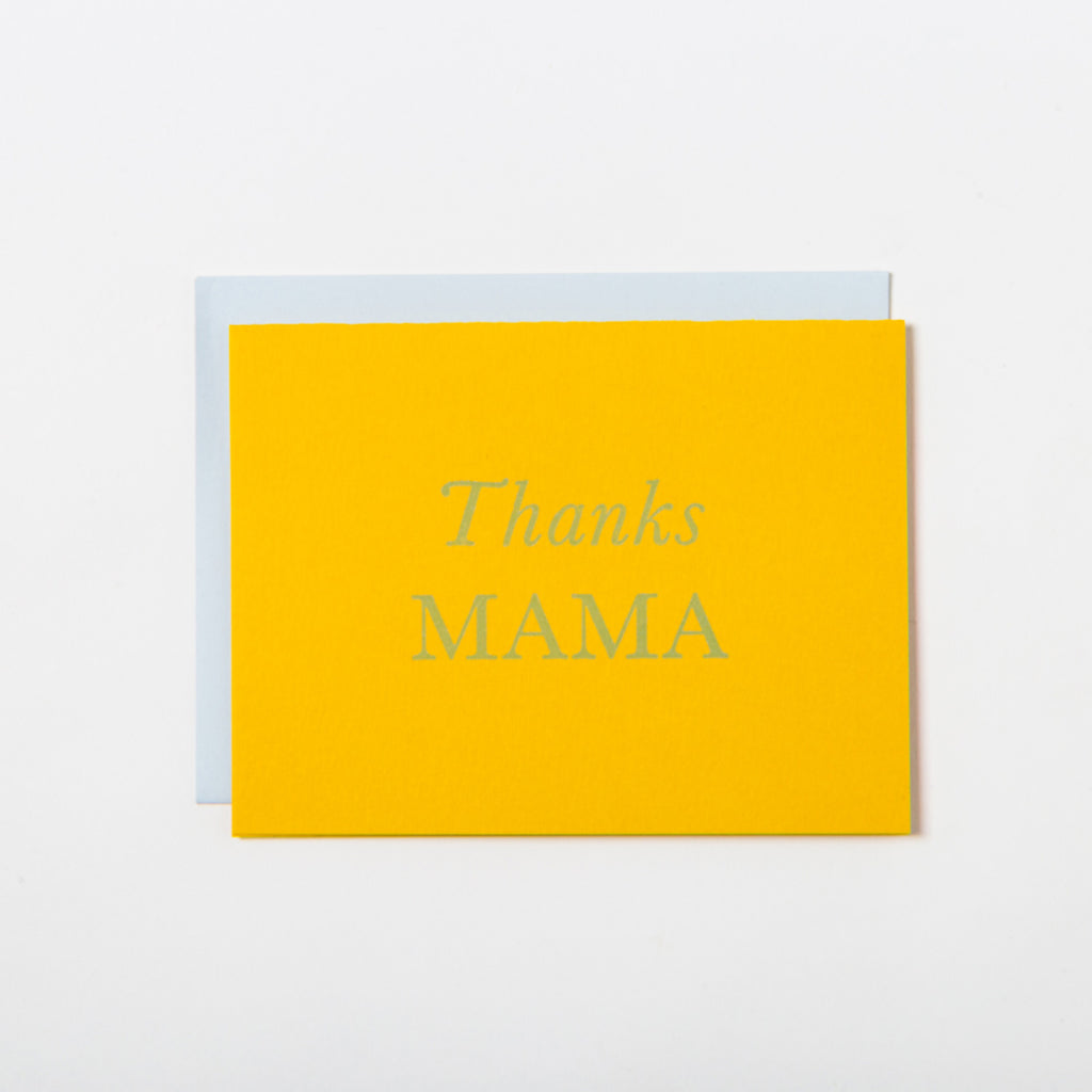 Thank you Gratitude 5 card set- thanks mama text - Austin, Texas Gift Shop - Letterpress printed