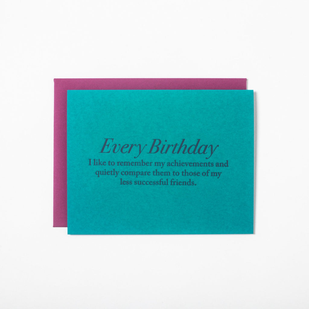 Birthday Card Set of Six - Austin, Texas Gift Shop - Letterpress printed - Achievements card