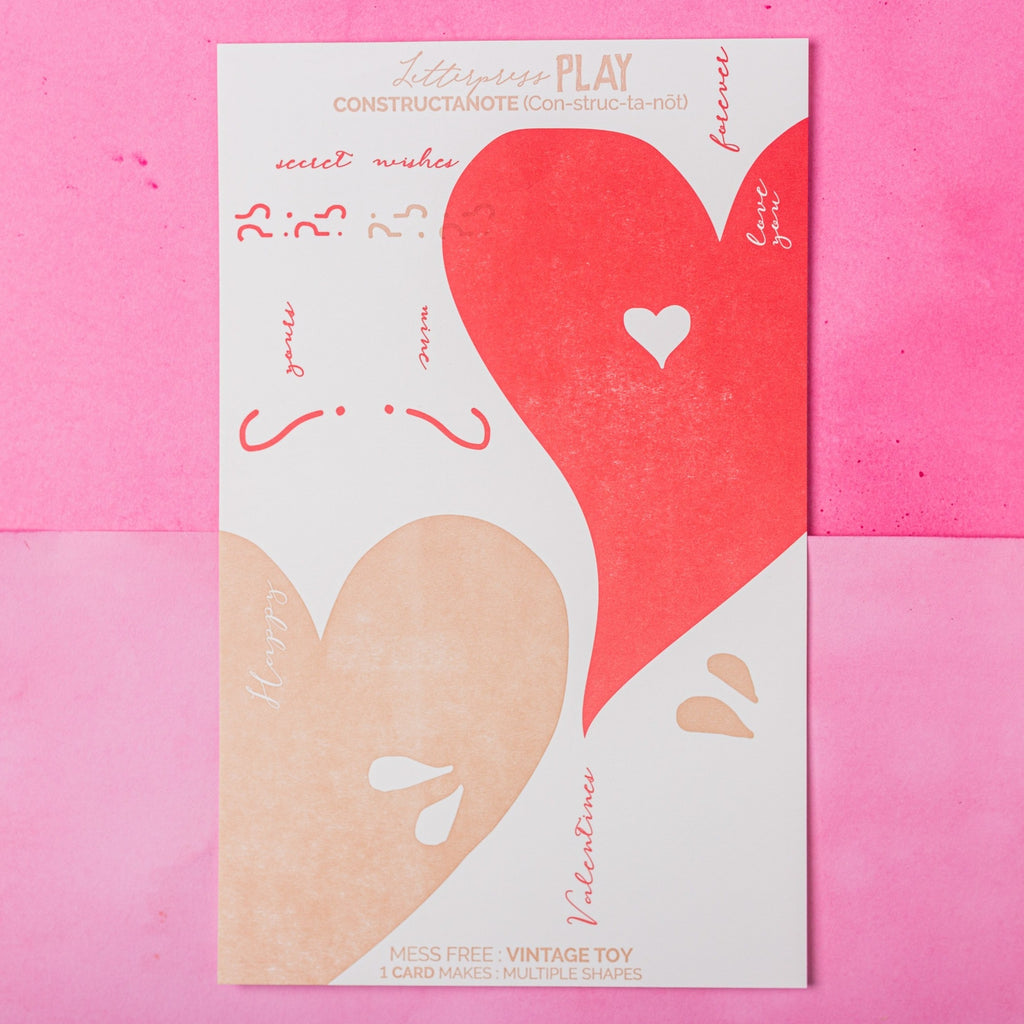 Constructanote - Valentines - Toy - Austin Gift Shop - Letterpress printed and handmade