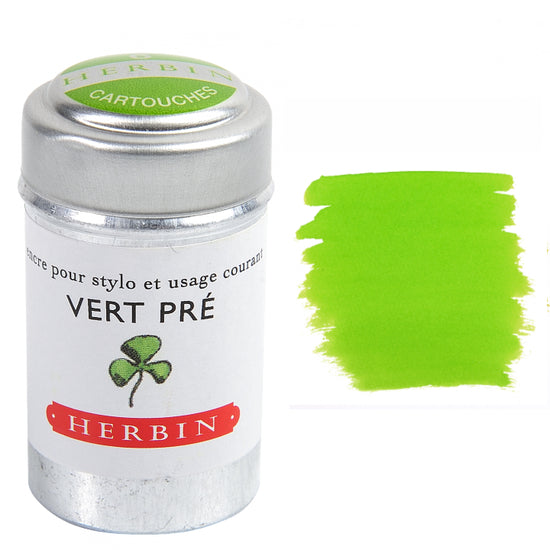 Herbin Fountain Pen Ink Refill Cartridges - Vert