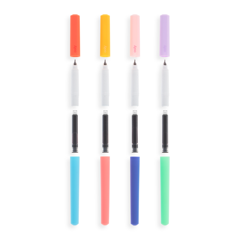 Fab Fountain Pen - Set of 4 - Writing and Correspondence - Open