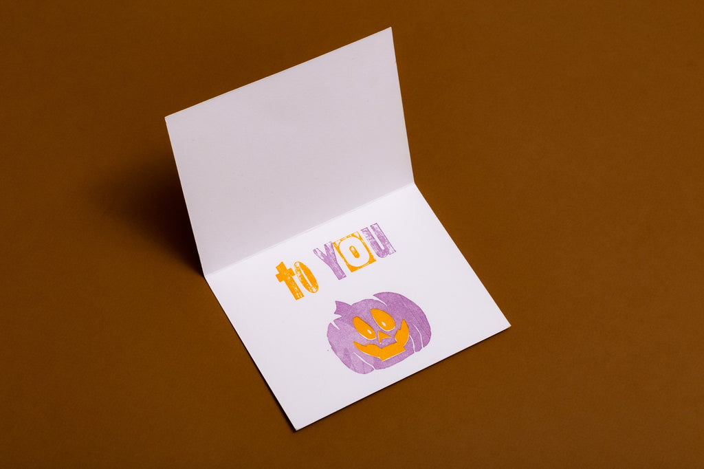 Halloween Toy Box - inside View - Austin Gift Shop - Letterpress printed and handmade