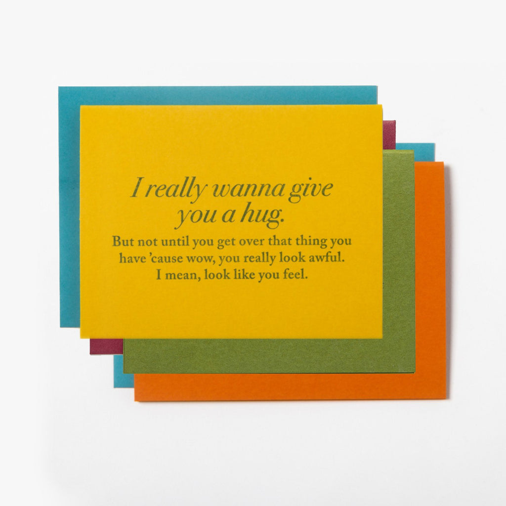 Hell Get Well - Set of 5 cards-  Austin, Texas Gift Shop - Letterpress printed and handmade with love