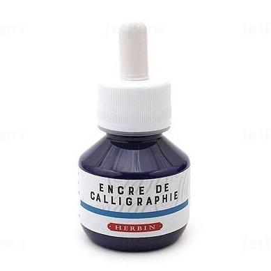 Blue Herbin Fine Calligraphy Ink with dropper - Austin Gift Shop 