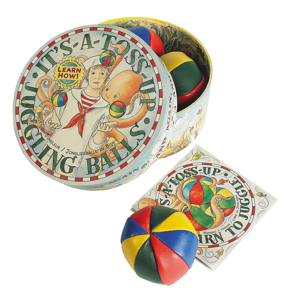 Learn how to juggle. Three juggling balls to toss 'em up using a guide - Austin Gift Shop