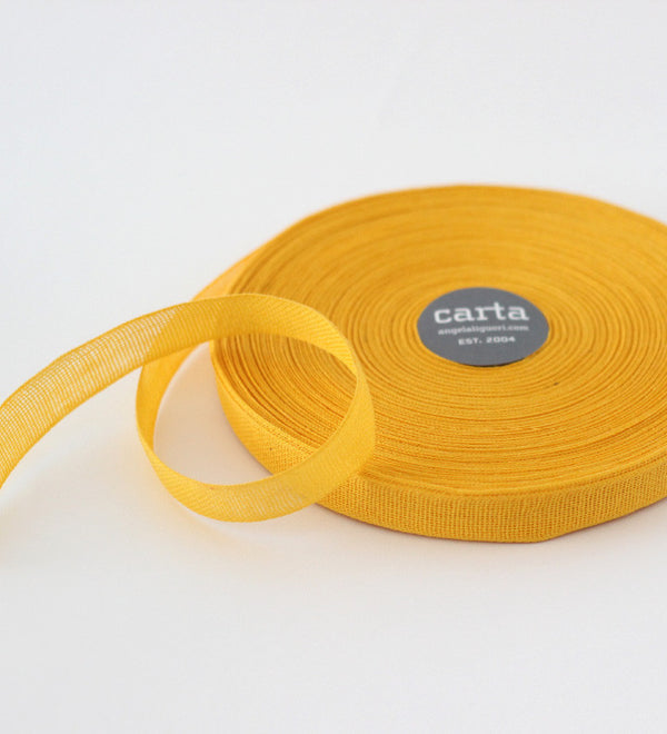 Marigold Loose Weave Cotton Ribbon Translucent- Austin Gift Shop
