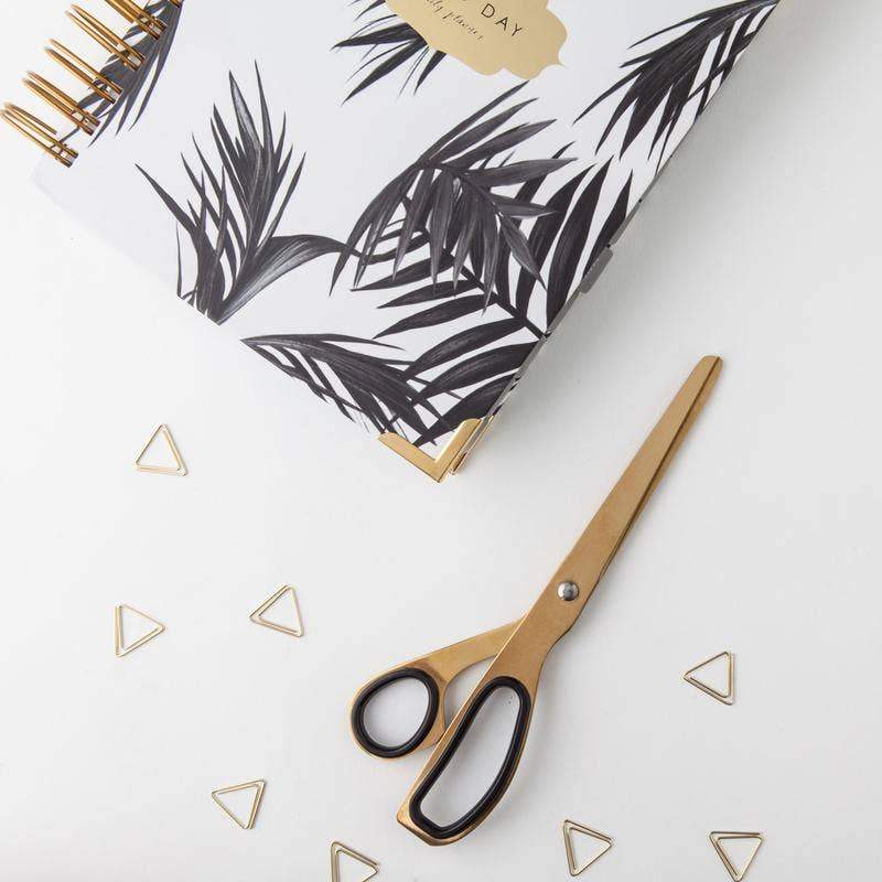 Minimal Brass Gold and Black Scissors - Craft & Office 