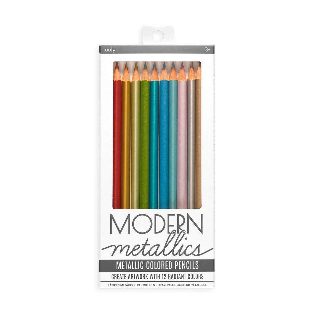  12 colors Metallic Colored Pencils - Austin Gift Shop