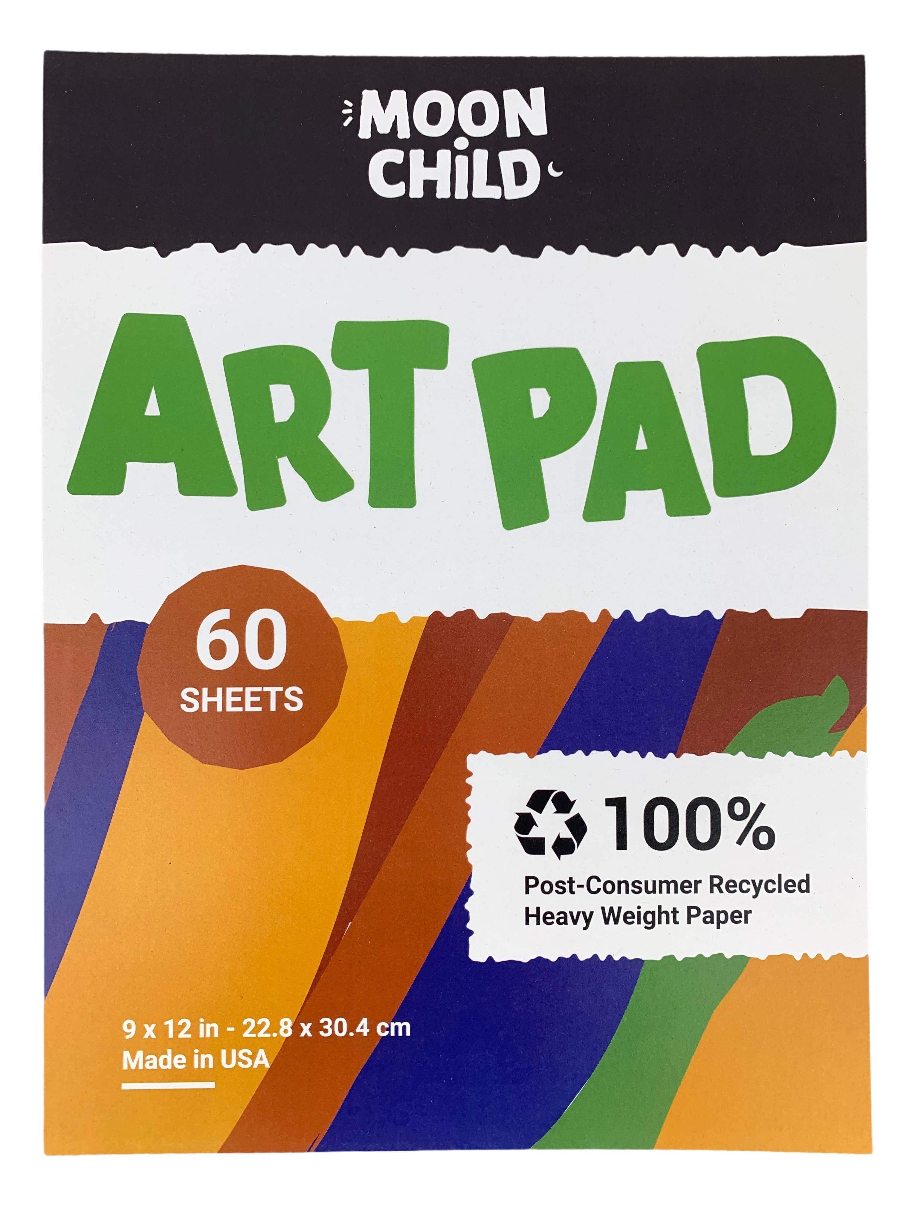 Moon Child Art Paper Pad for Finger Painting, Drawing and Coloring, 60 Sheets, K