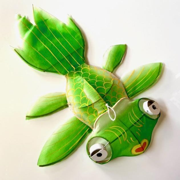 Green paper Silk Fish Kite - Austin Gift Shop
