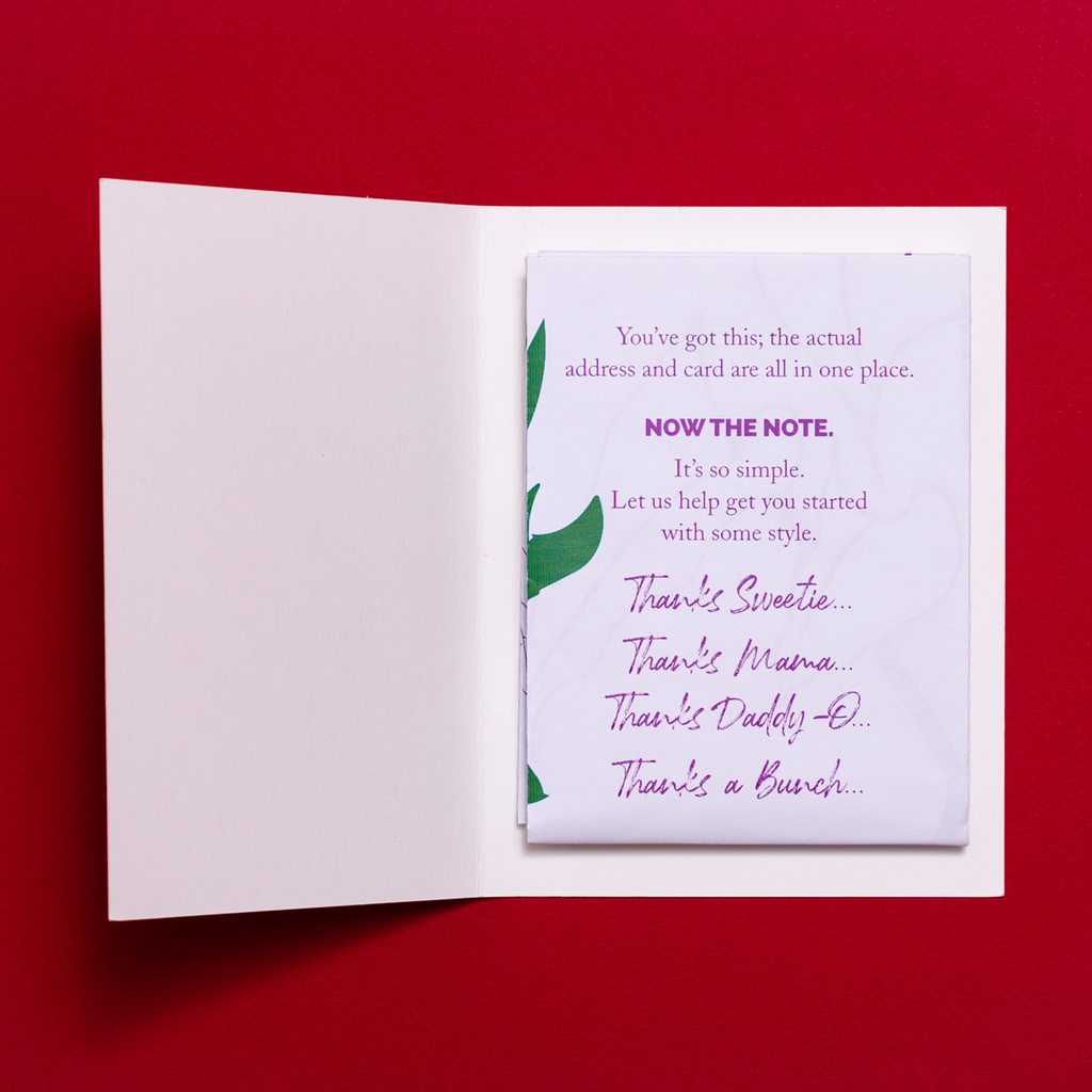 Thanks a Bunch Address Party Book - Bamboo inside -  Austin Gift Shop - Letterpress printed