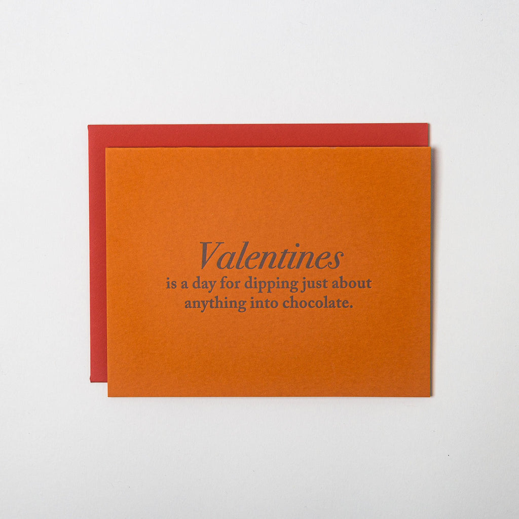 Letterpress Play Valentines Greeting Card Chocolate- Austin, Texas Gift Shop - Handmade with love