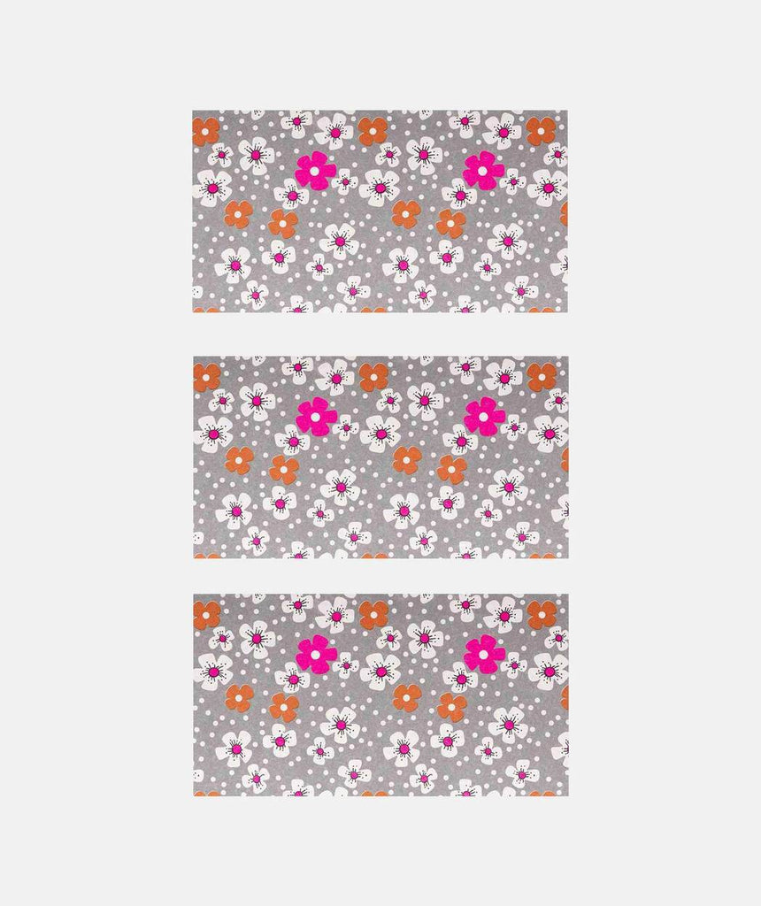Assorted Pattern Wrapping Paper 3 precut sheets - Austin Gift Shop - Fleurs des îles Gris